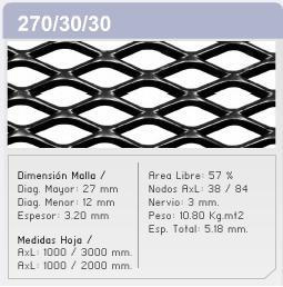 Metal desp.270.30.30/10.8kgs/m2 ( 1×1,50mts )