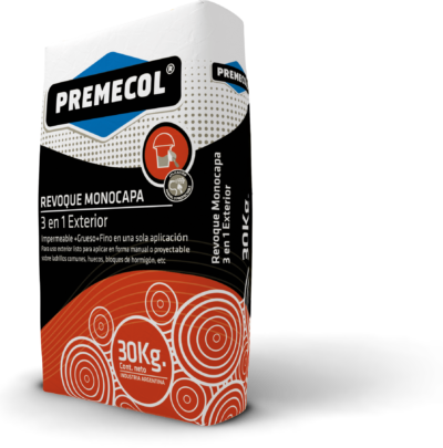 Premecol Revoque Monocapa 3 en 1 x 25 kg.