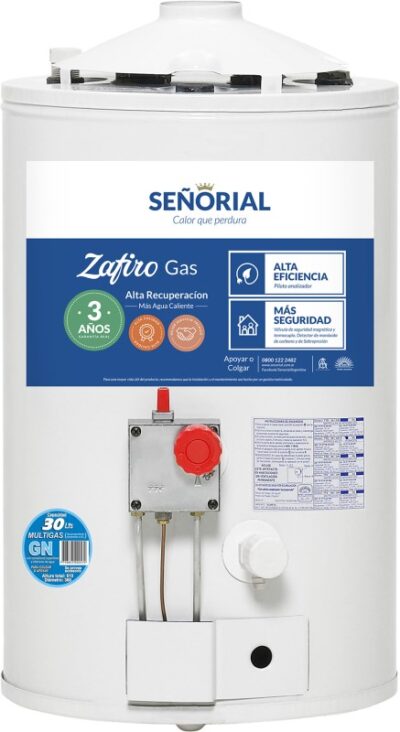 Termotanque Señorial Multigas Alta Rec. 30 Lts