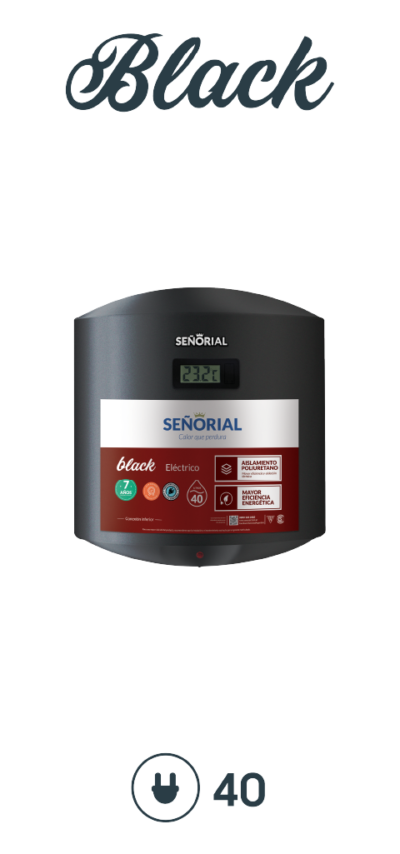 Termotanque Señorial Black Eléctrico 40 Lts