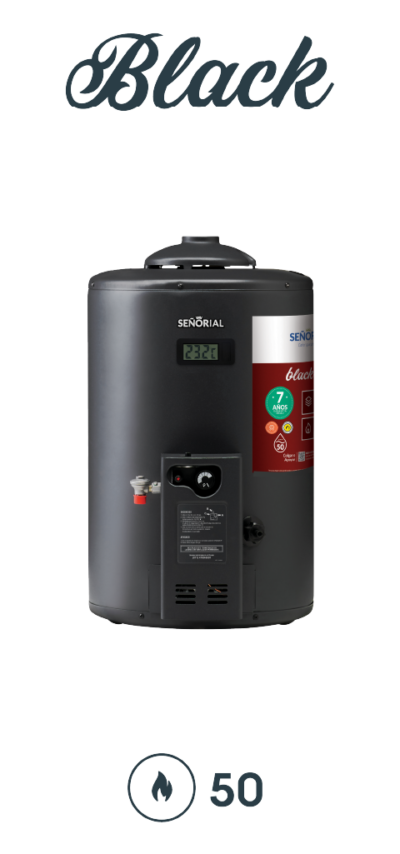 Termotanque Señorial Black Multigas 50 Lts