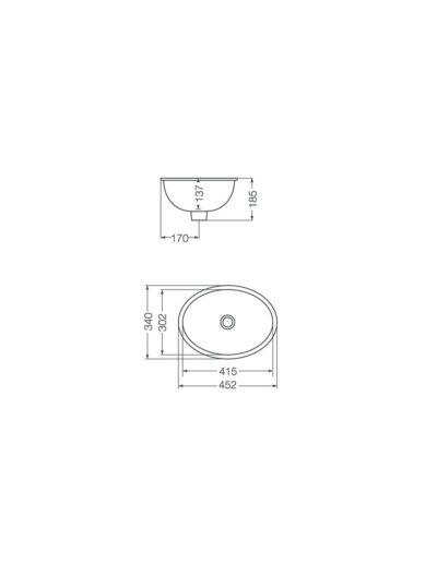 Ferrum Bacha Esquel Bajo mesada 34x46cm.